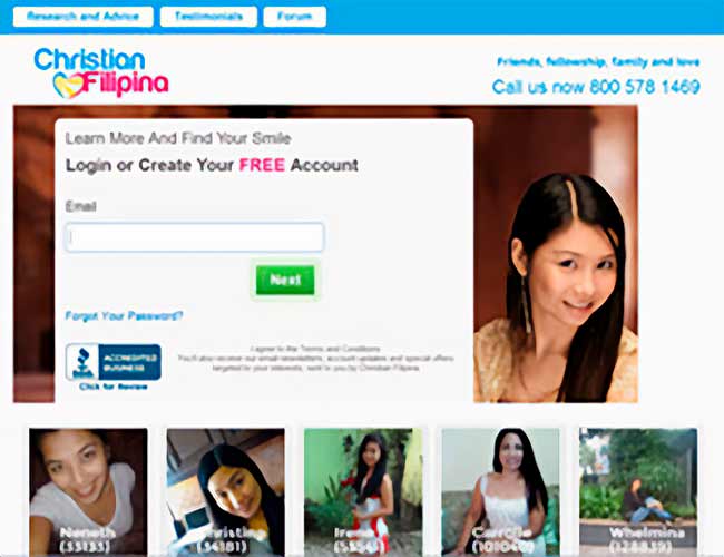 Christian Filipina Dating Interface and Couple